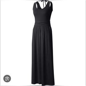 Mountain Hardware Maxi Dress Women M Black Travel Outdoor Stretch Wrinkle Resist